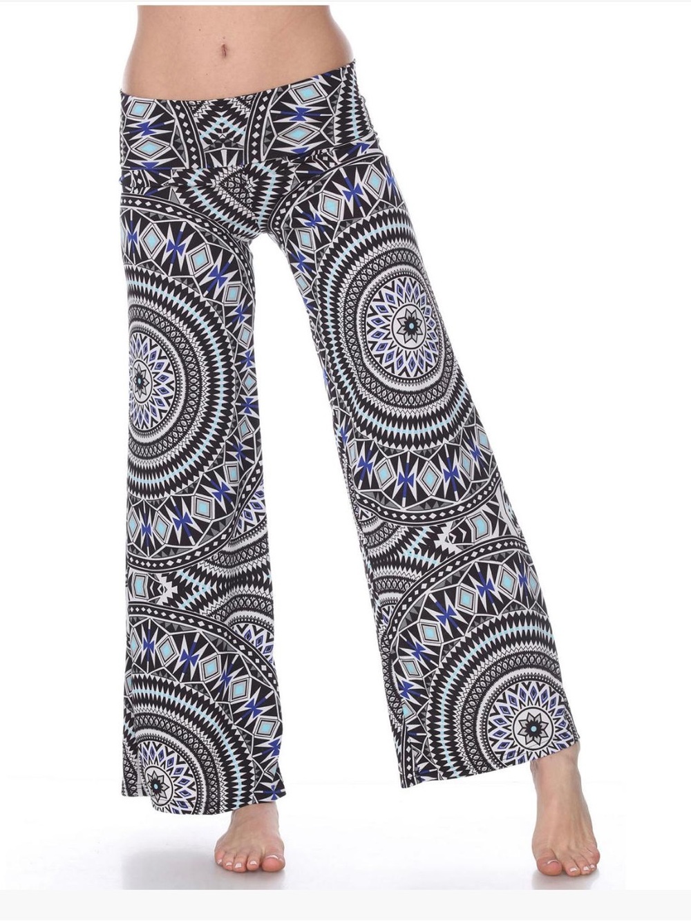 White Mark Black & White Wide Leg Jumpsuit Pants